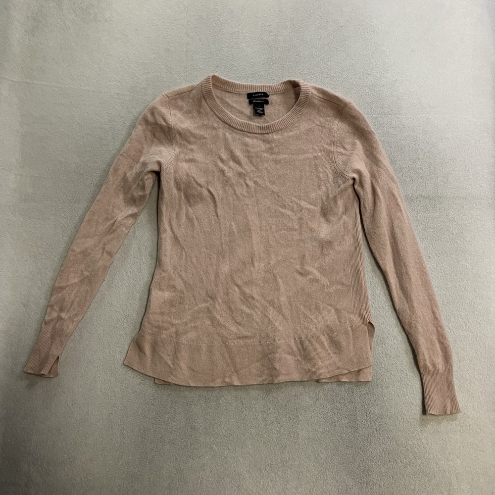 Halogen Sweater Women's Size Small Pink 100% Cashmere Knit Super Soft Casual